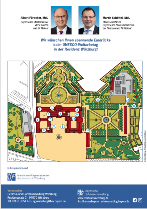Programm UNESCO-Welterbetag Würzburg, Lageplan Programm UNESCO-Welterbetag Würzburg, Lageplan