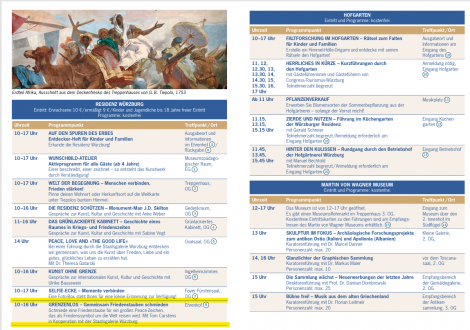 Programm UNESCO-Welterbetag Würzburg Programm UNESCO-Welterbetag Würzburg